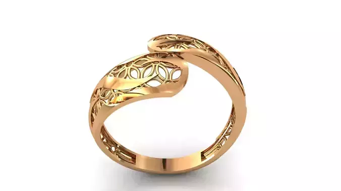 Women Rings Modern Filigree Double Head Rings Jewelry Women Ring