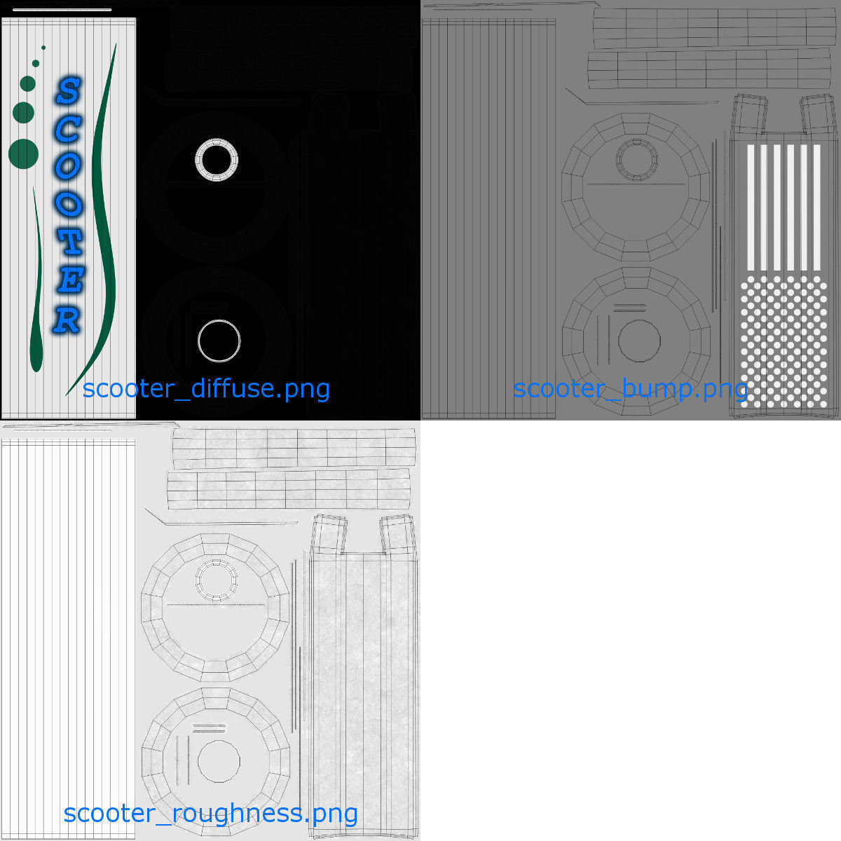 Kick Scooter 3D model_16