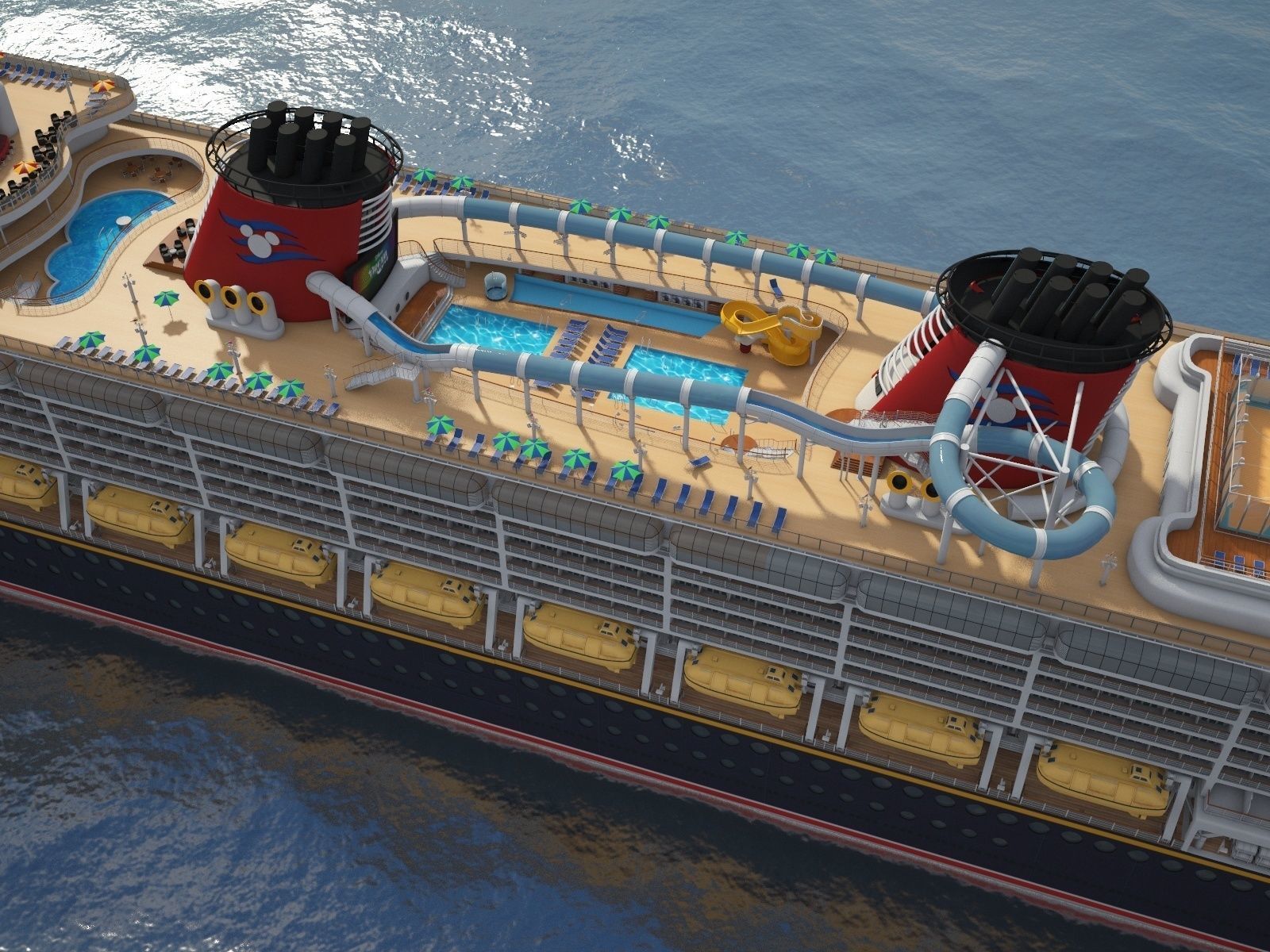 Disney Dream Cruise Ship 3D model_4