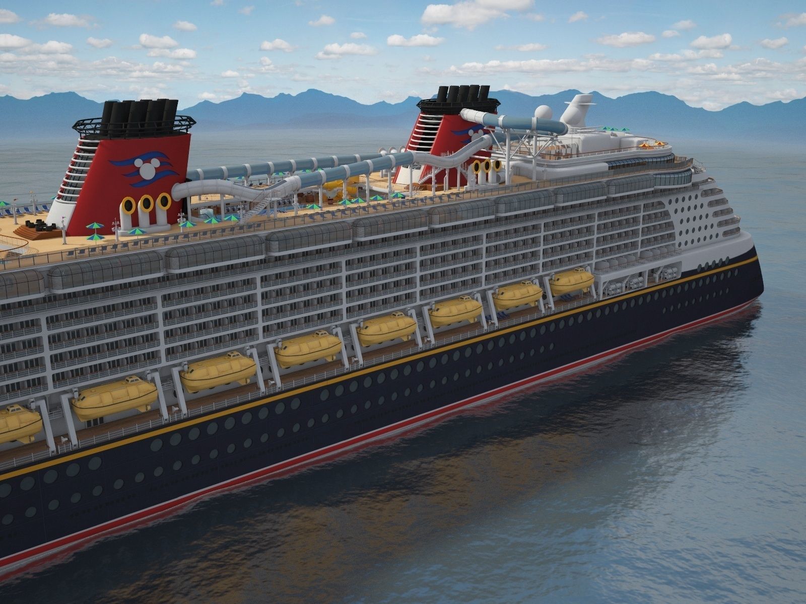 Disney Dream Cruise Ship 3D model_3