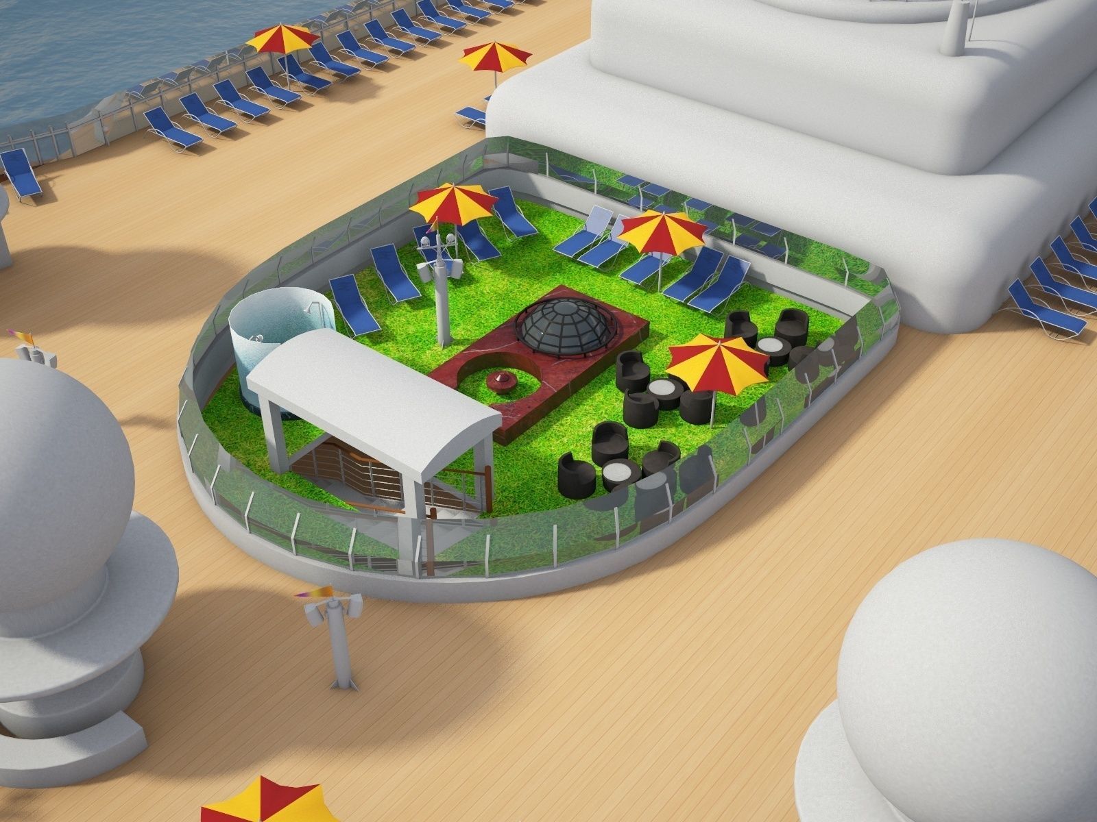 Disney Dream Cruise Ship 3D model_11