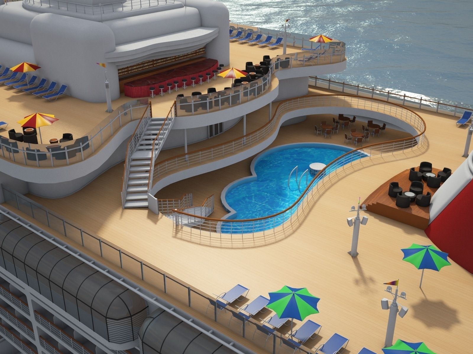 Disney Dream Cruise Ship 3D model_12