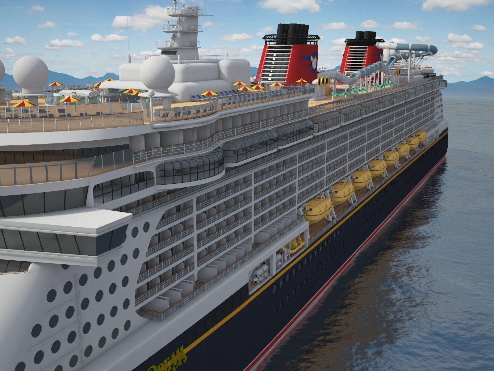 Disney Dream Cruise Ship 3D model_5