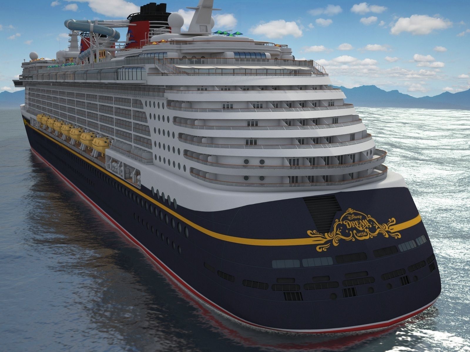 Disney Dream Cruise Ship 3D model_9
