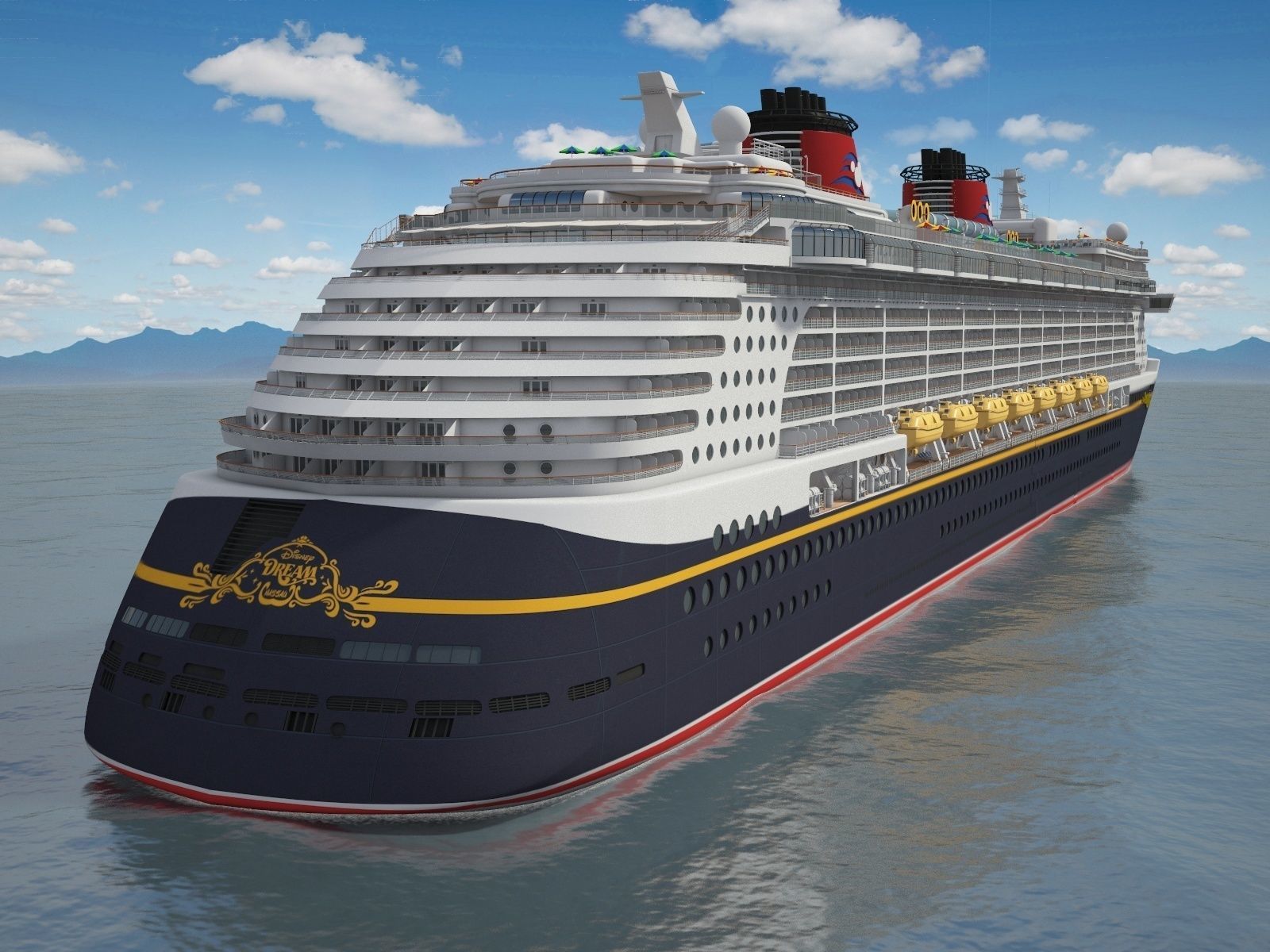 Disney Dream Cruise Ship 3D model_1
