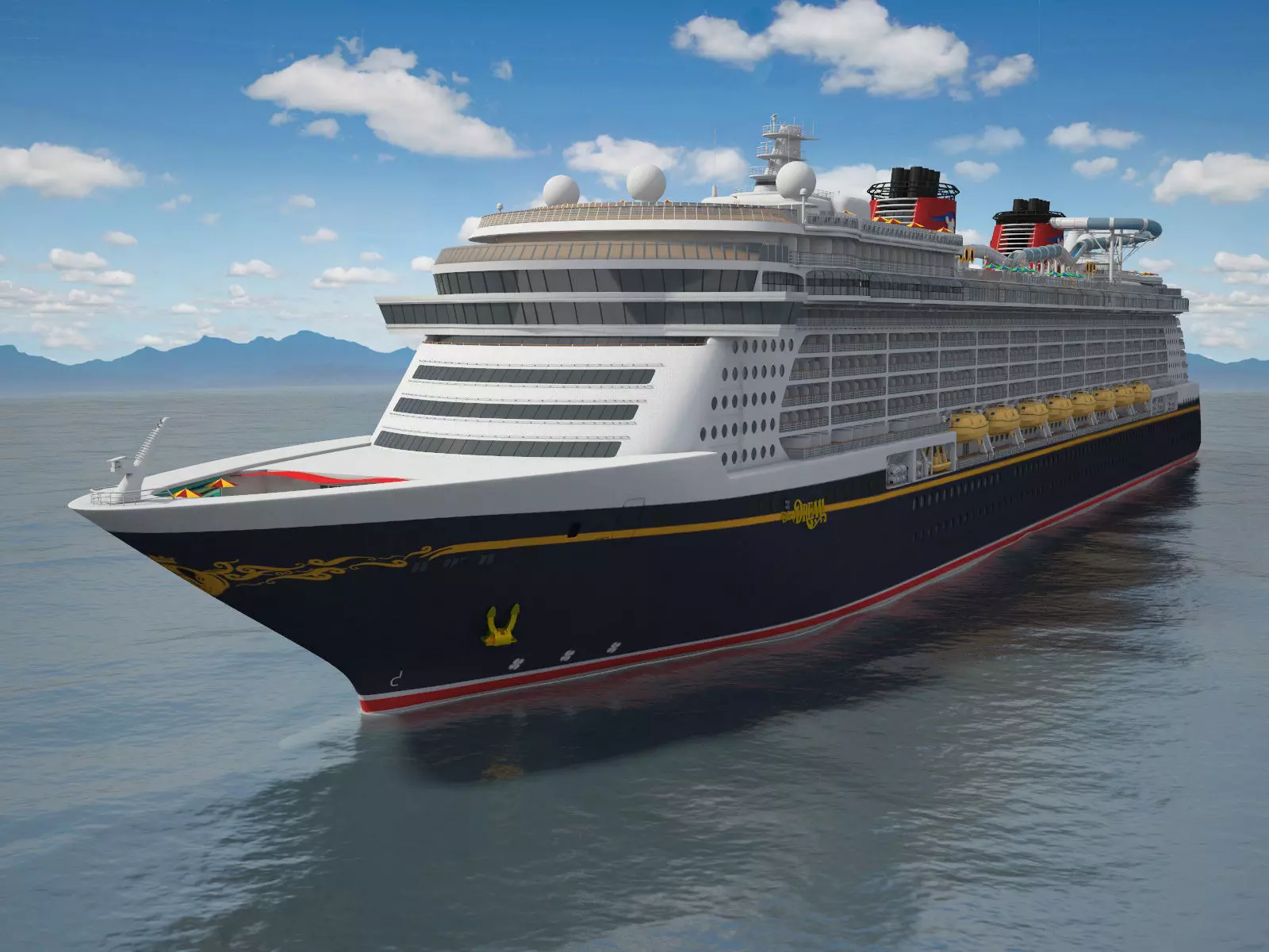 Disney Dream Cruise Ship 3D model_0