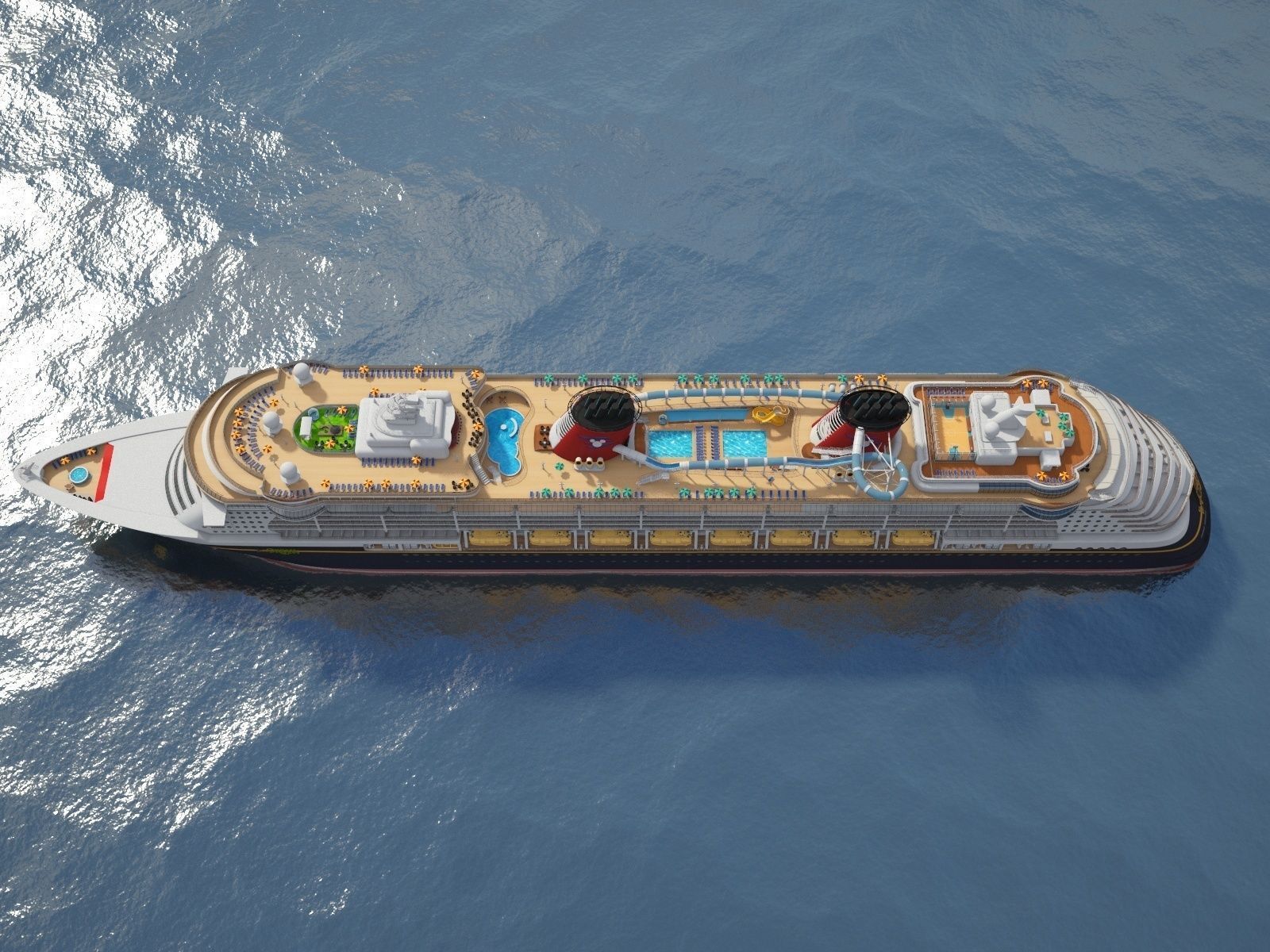 Disney Dream Cruise Ship 3D model_10