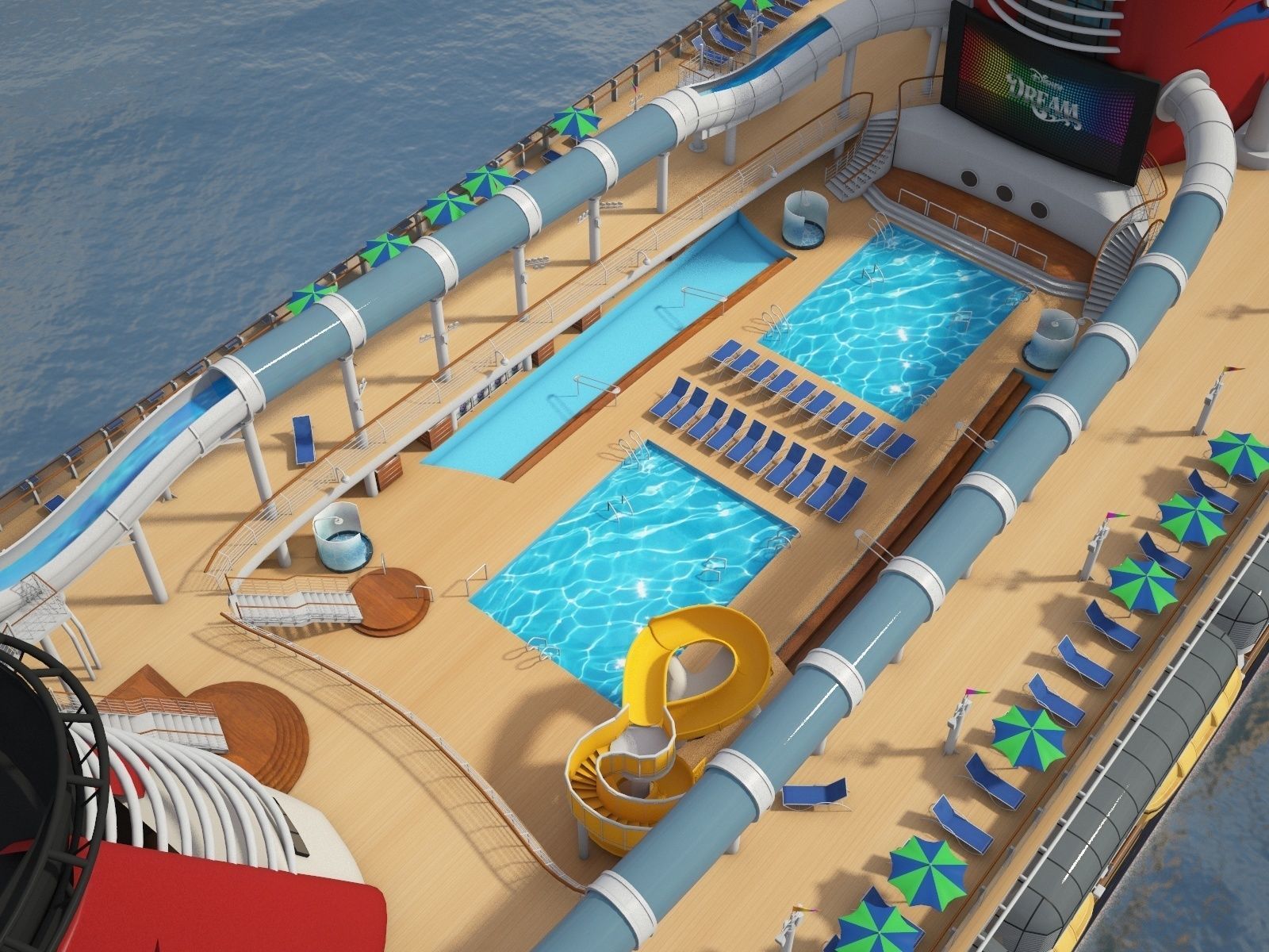 Disney Dream Cruise Ship 3D model_13