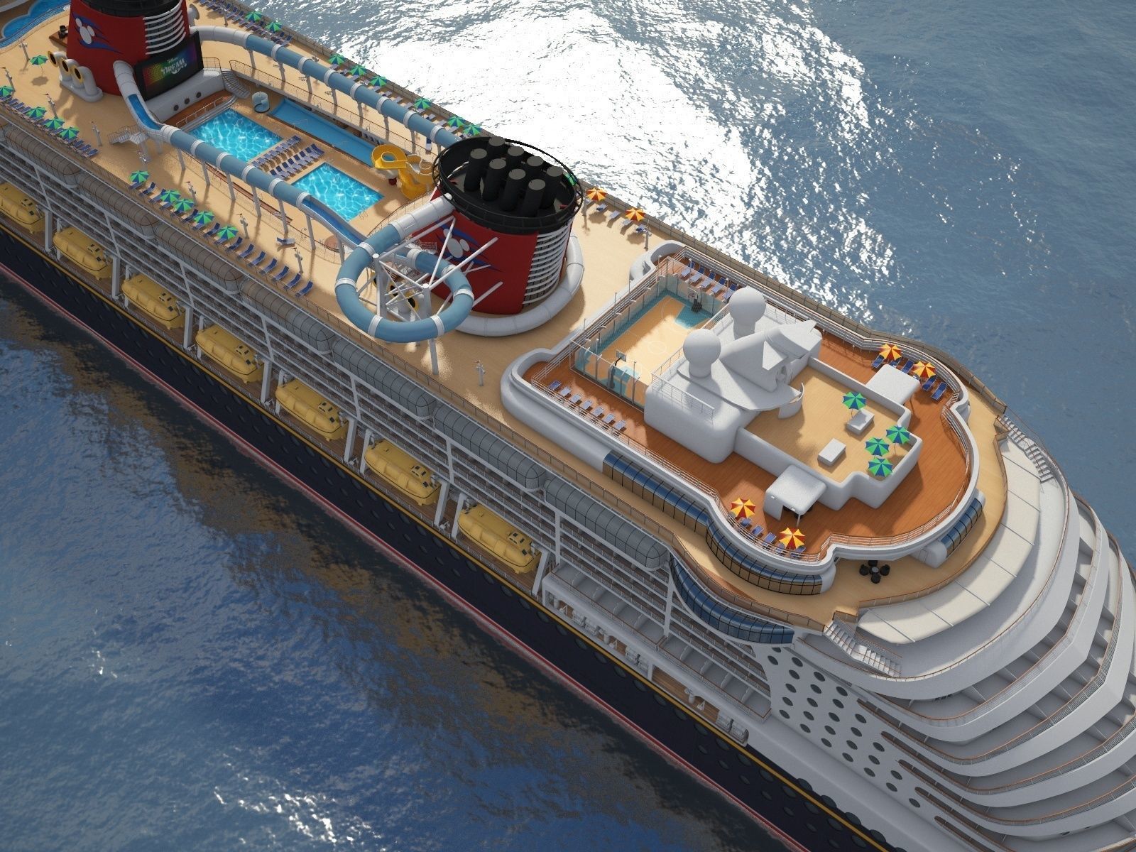 Disney Dream Cruise Ship 3D model_7