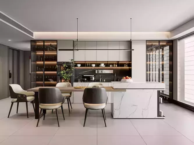 Kitchen Modern interior 130 3D model