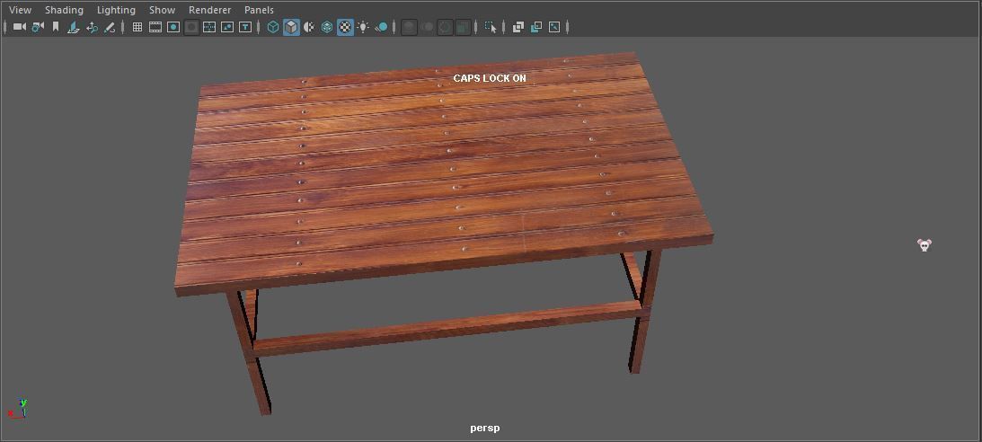 Wood Table and Chair Free low-poly 3D model_4