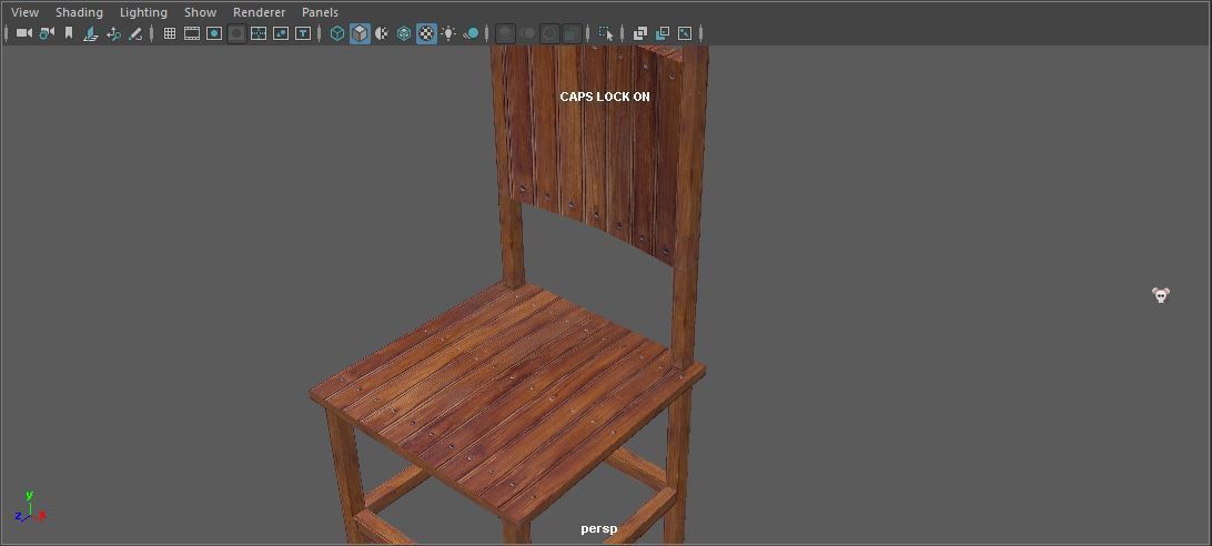Wood Table and Chair Free low-poly 3D model_3
