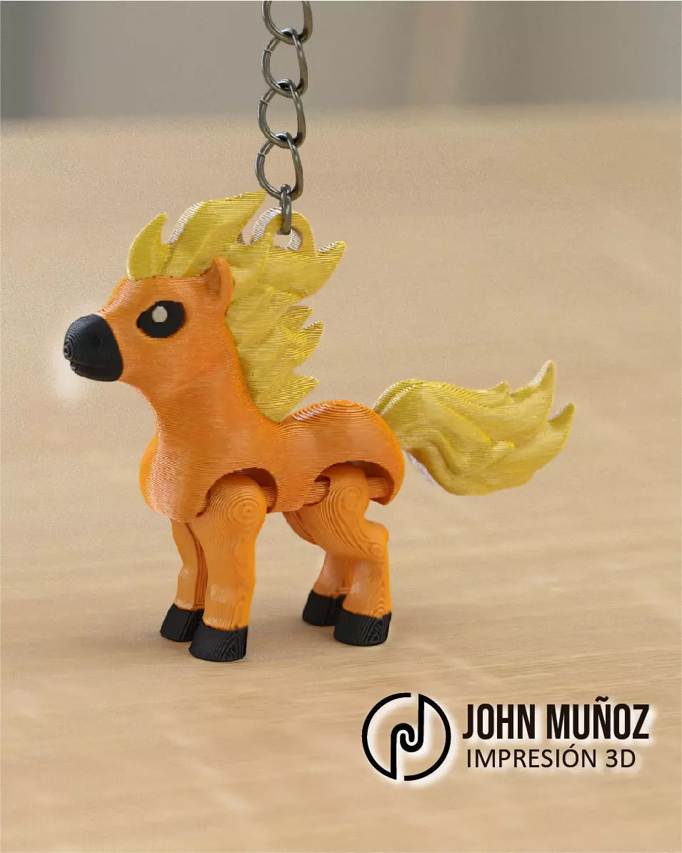 Fire Horse - Articulated version and Keychain 3D print model