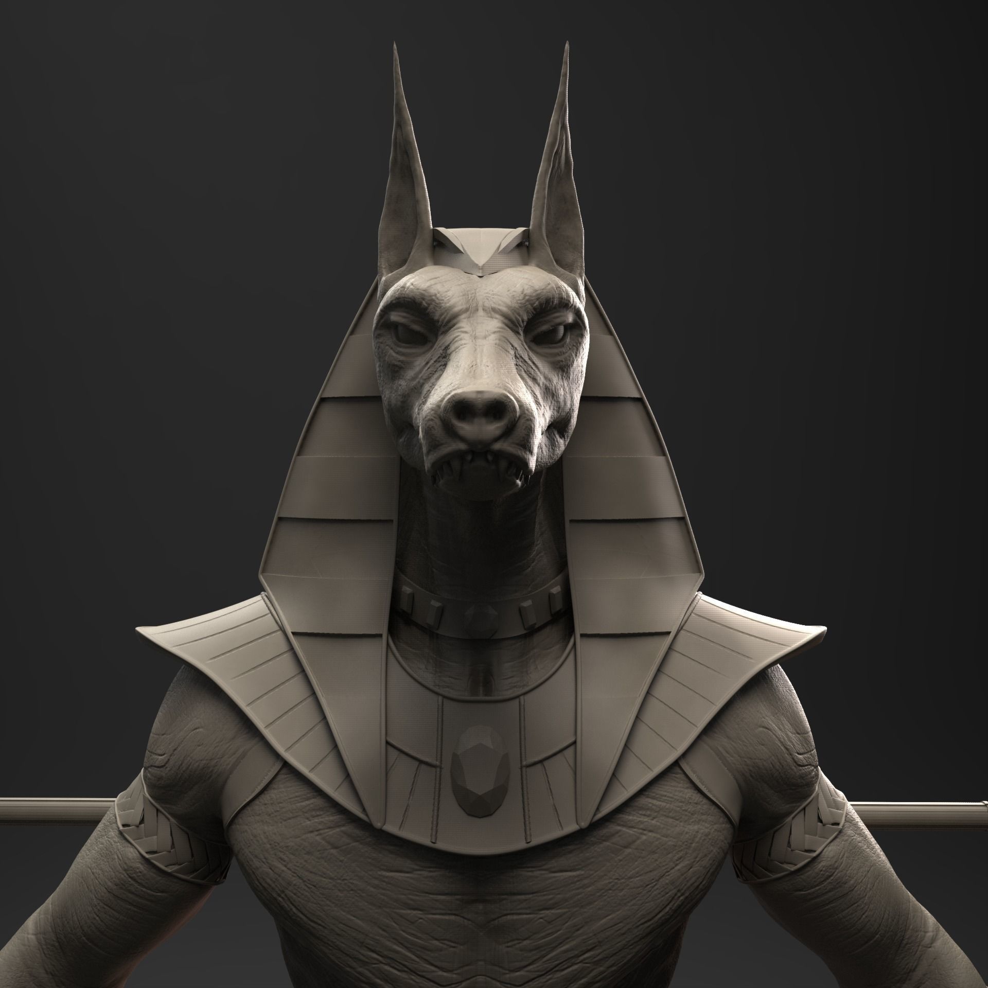 Anubis Egyptian God 3D model