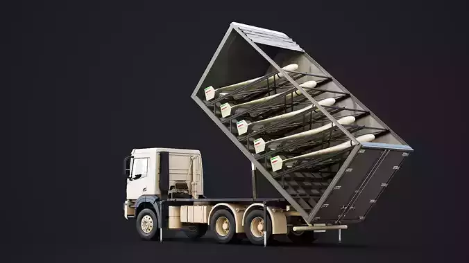 Shahed-136 Drone Launcher Truck - Military UAV Launch System 