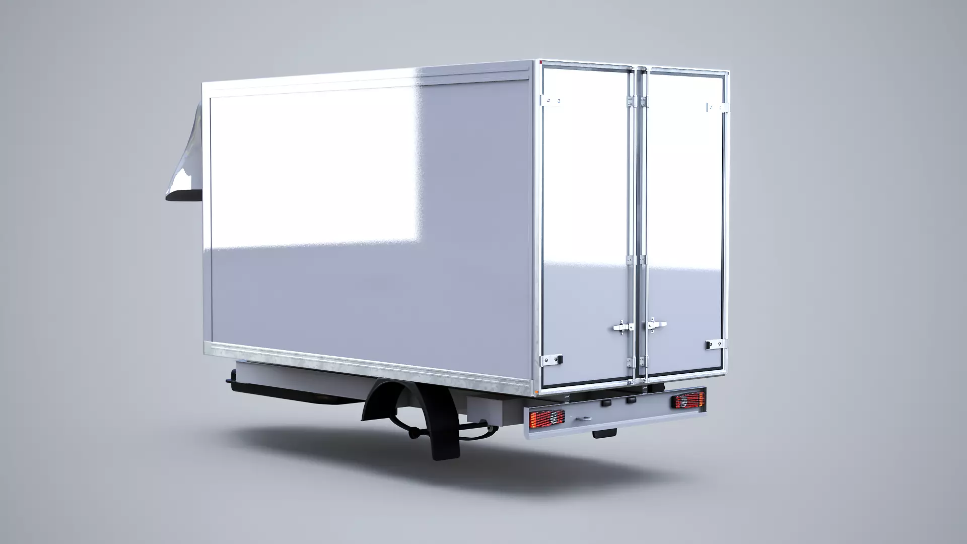 Refrigerated Van Box Structure Low-poly 3D model