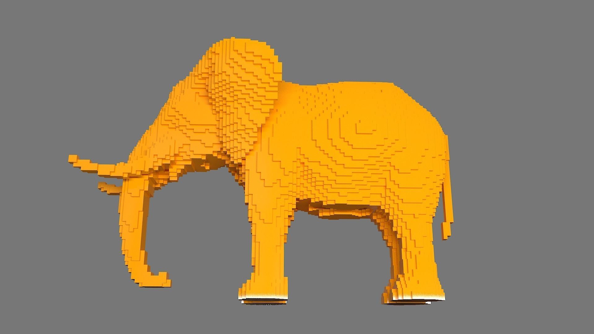 AS LowRez Series - Elephant 3D print model_3