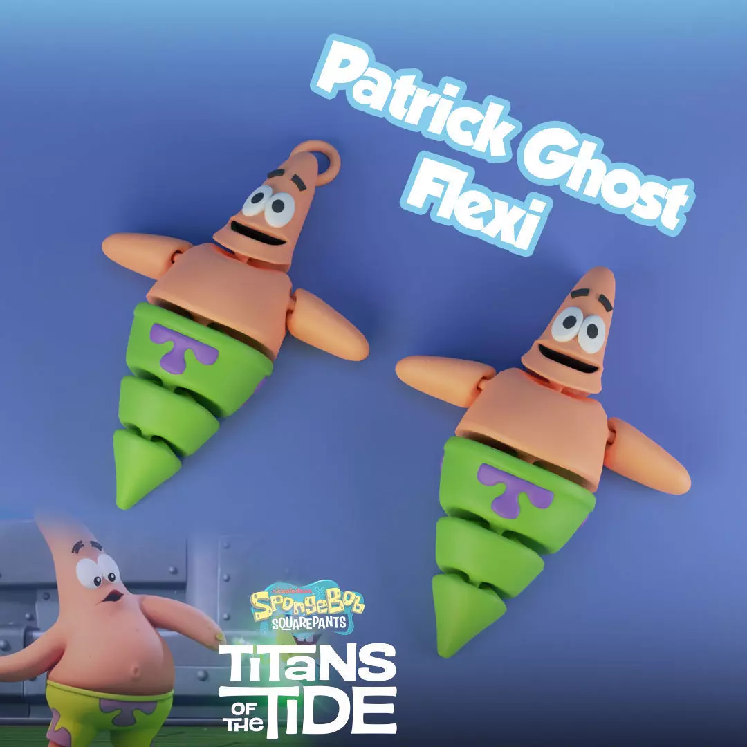 Patrick Star Ghost - Tidal Titans - Flexi - Multicolor 3D print model