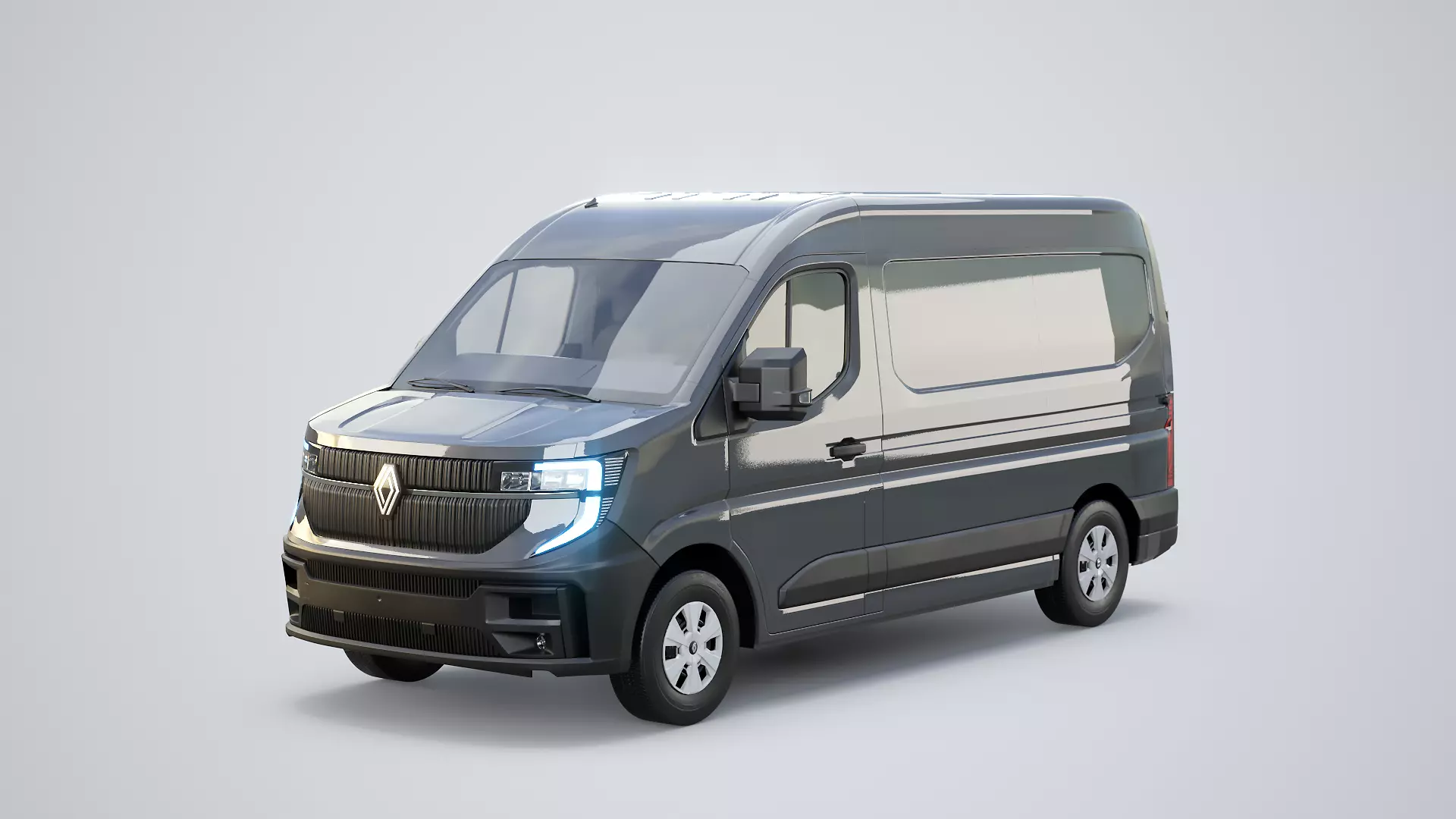 Renault Master 2025 E-Tech electric Van Low-poly 3D model