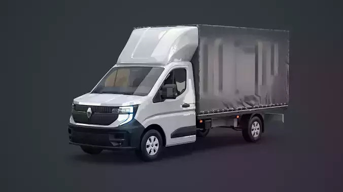 Renault Master 2025 Curtain Box Truck 3D Model