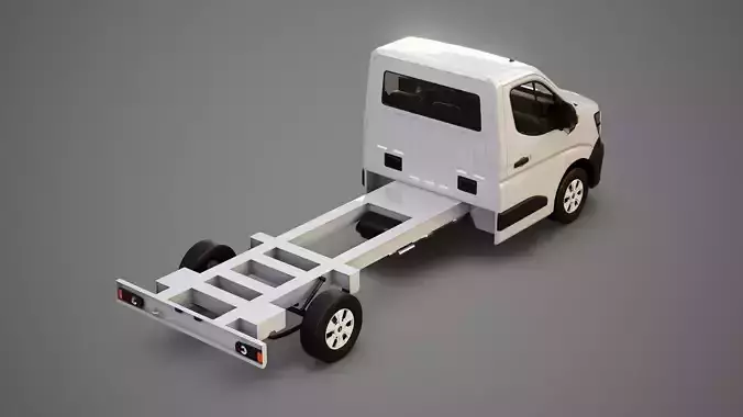 Renault Master 2025 Chassis Cab - Realistic PBR Textured  Low-poly 3D model 5