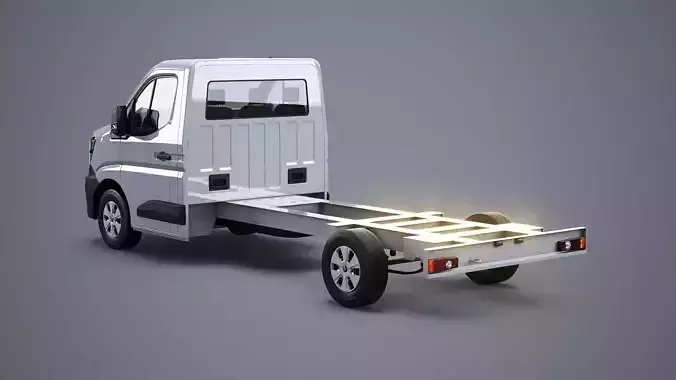 Renault Master 2025 Chassis Cab - Realistic PBR Textured  Low-poly 3D model 3