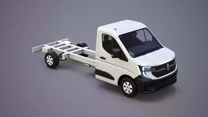 Renault Master 2025 Chassis Cab - Realistic PBR Textured  Low-poly 3D model 7