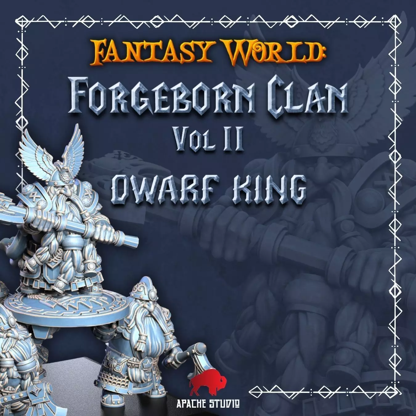 Forgeborn Clan - Dwarf King 3D print model