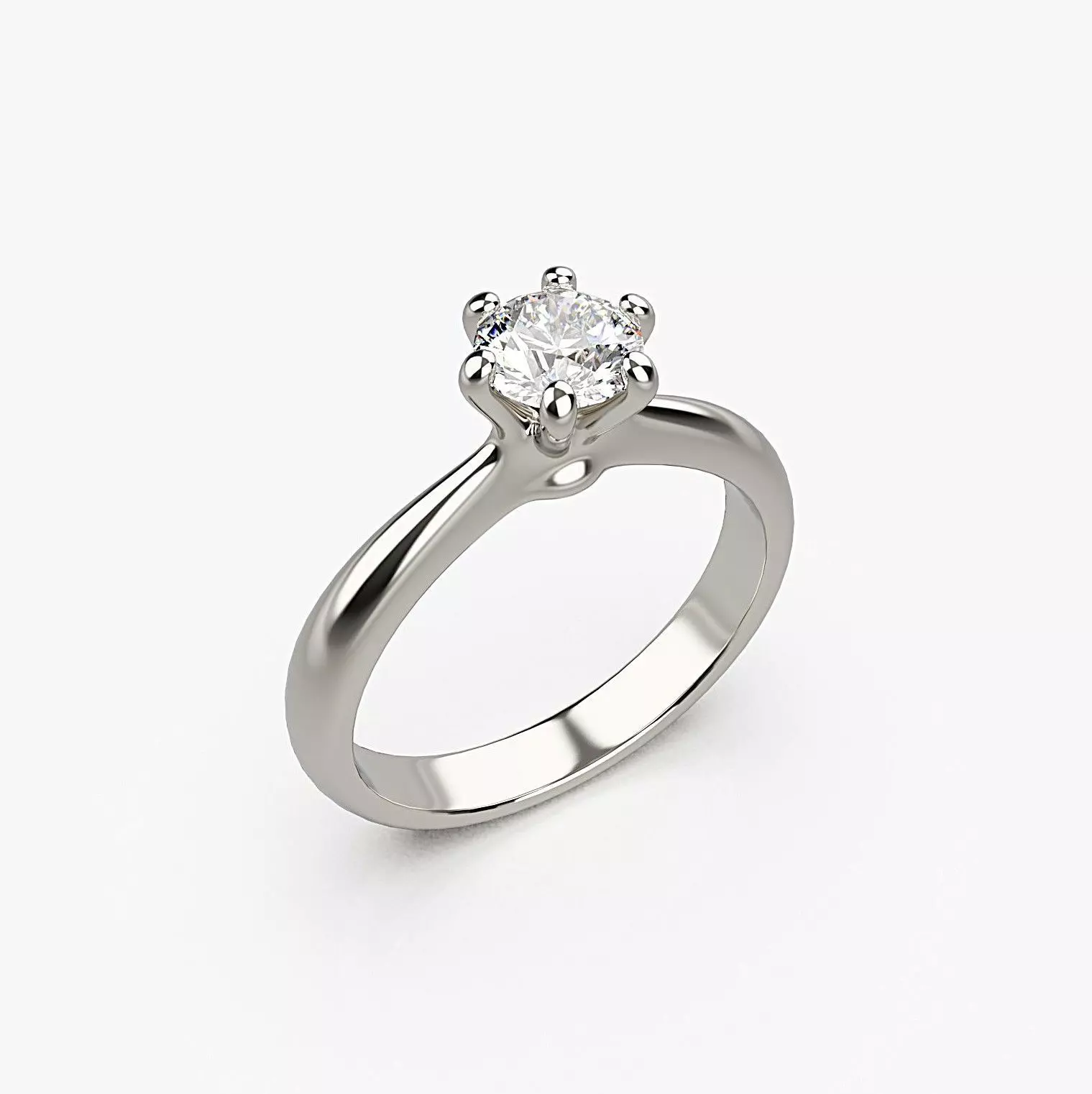 Engagement Solitaire ring Free 3D print model