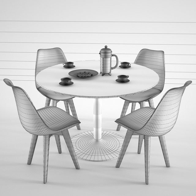 Habitat Lance Dining Table 3D model_1