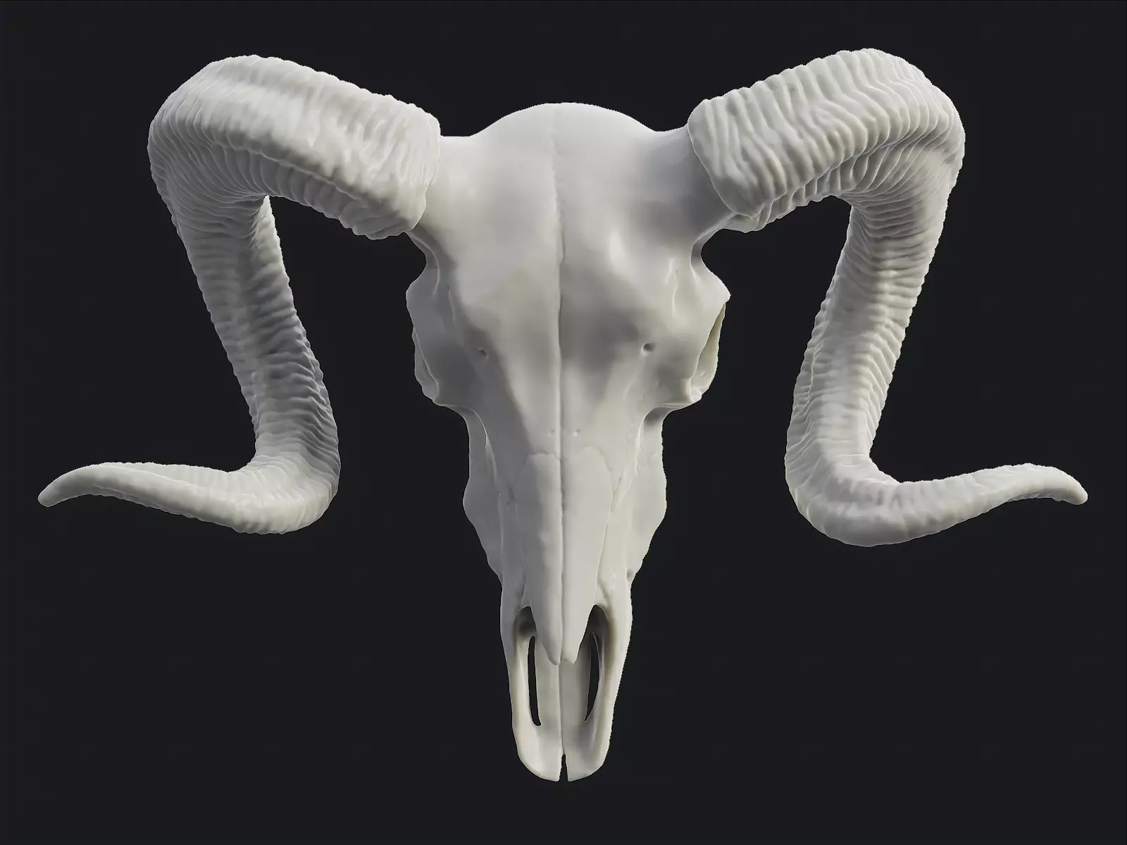 Ram Skull Pendant 3D print model_0