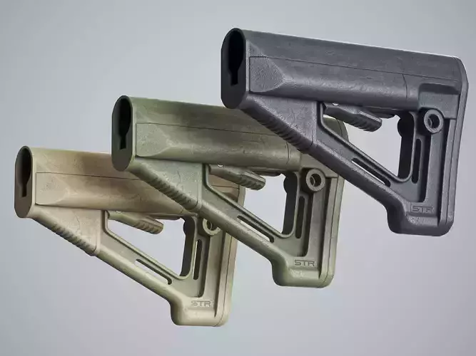 AR15 M4 M16 Stock MAGPUL MAG470 STR Low-poly 3D model
