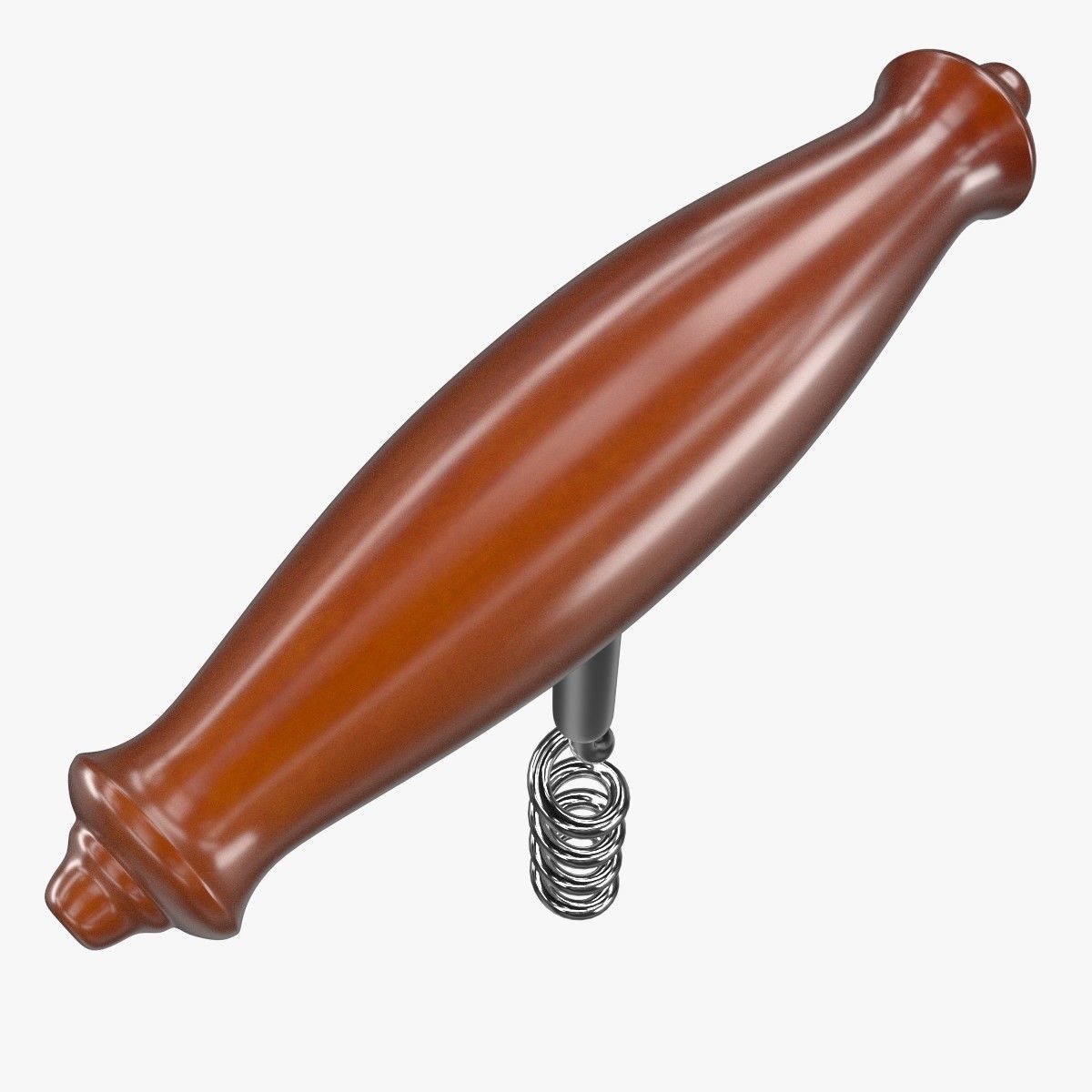 Corkscrew metal 3D model_3