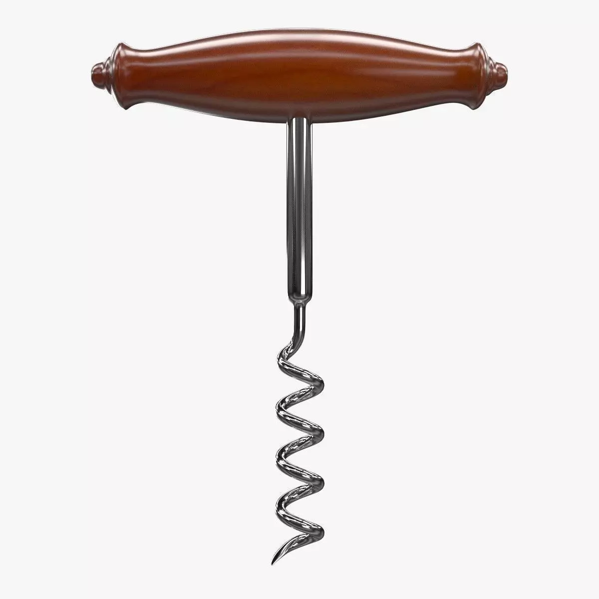 Corkscrew metal 3D model_0