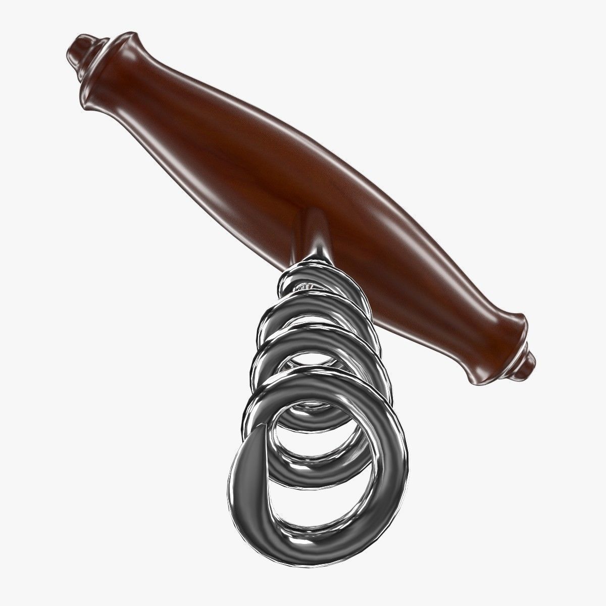 Corkscrew metal 3D model_4