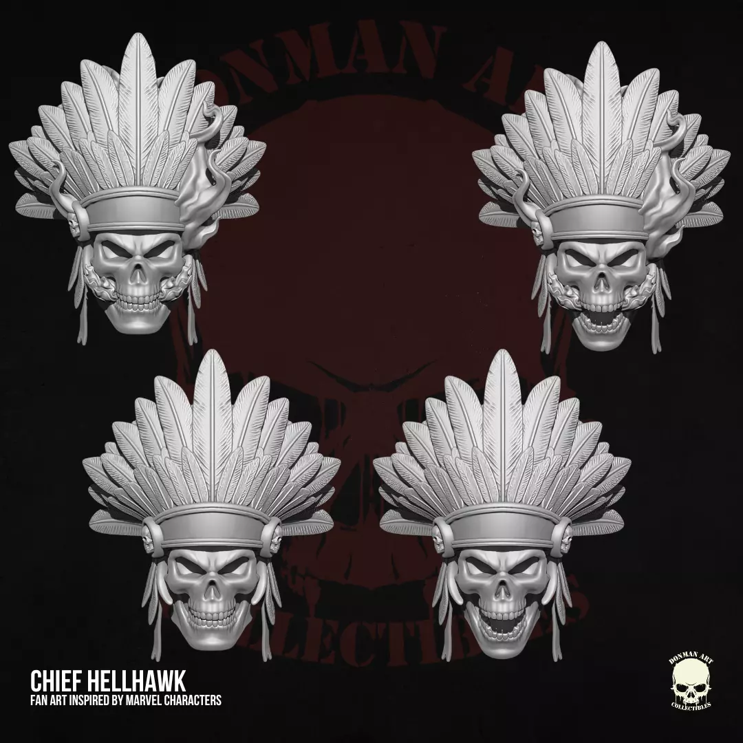 Chief Hellhawk Fan Art 3D printable files for Action figures 3D print model