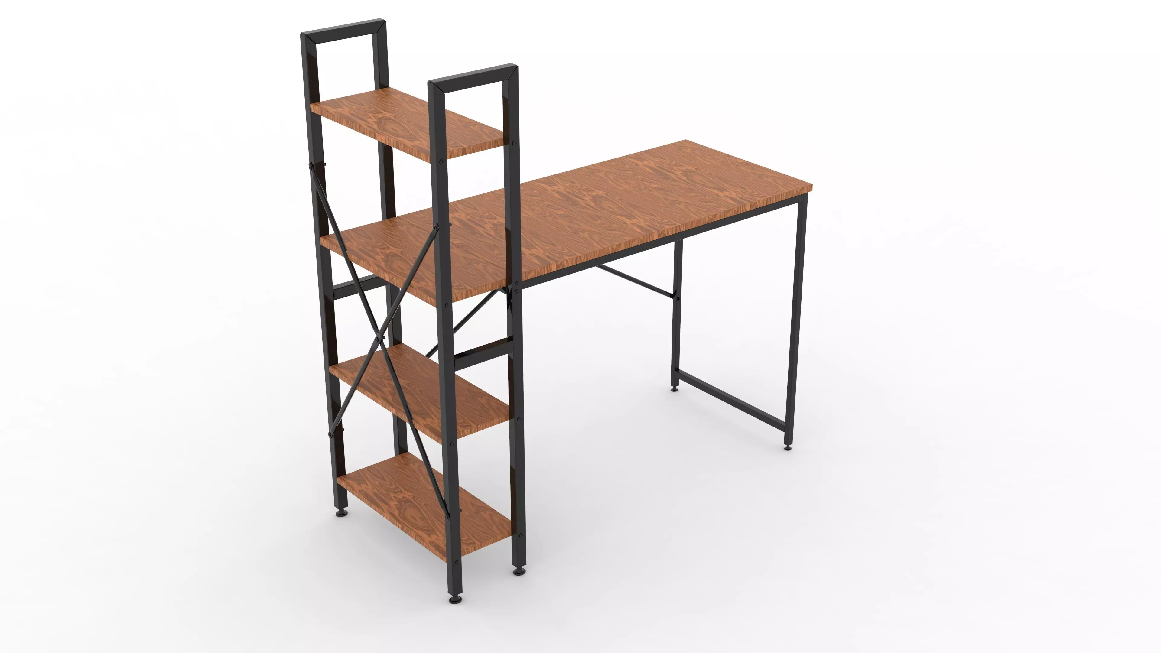 computer table Low-poly 3D model
