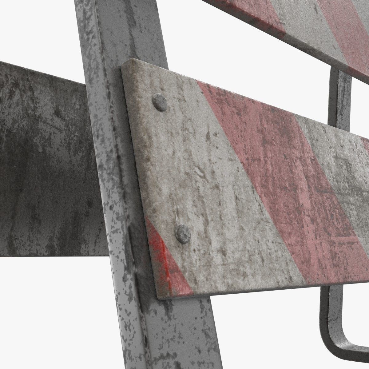 Traffic Barricade 3D model_5