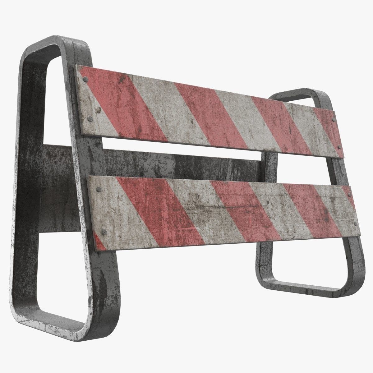 Traffic Barricade 3D model_1