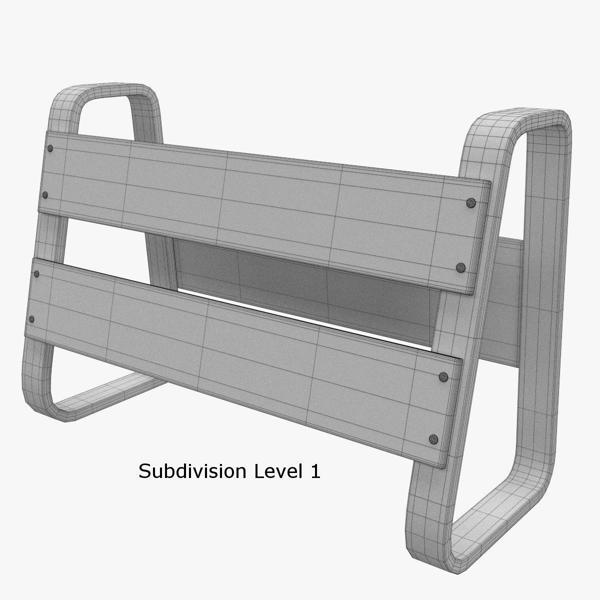 Traffic Barricade 3D model_8