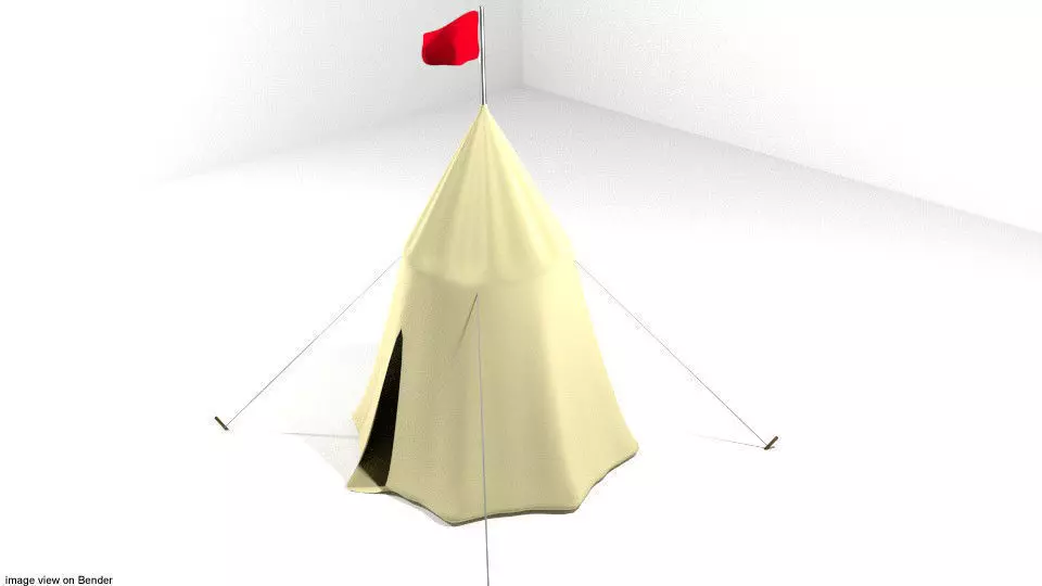 Tent - Umbrella 3D model_0