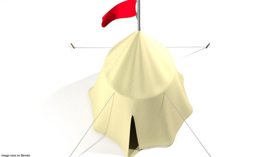 Tent - Umbrella 3D model_2
