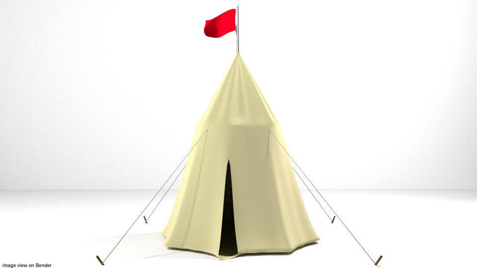 Tent - Umbrella 3D model_1