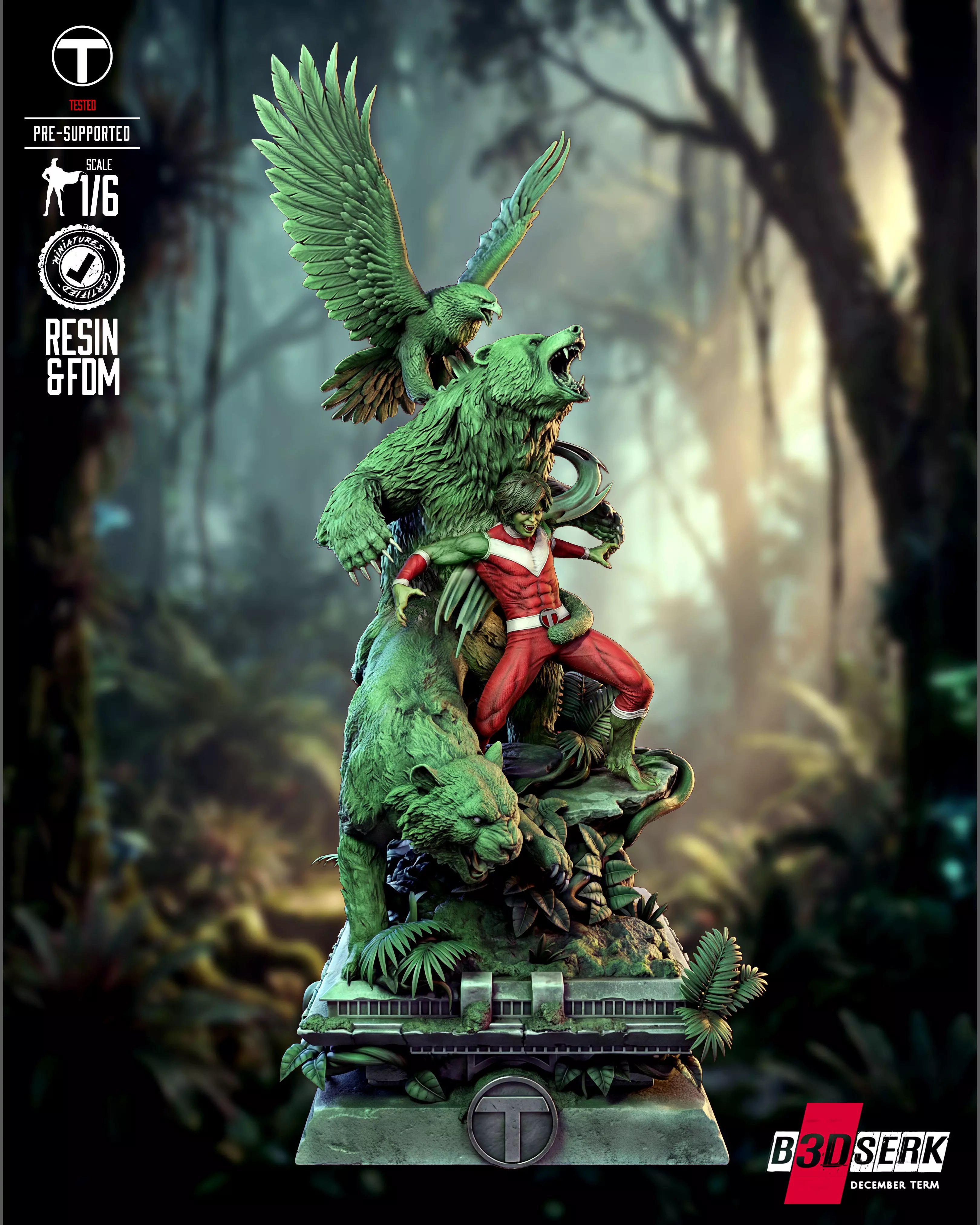 B3DSERK Beast Boy Sculpture 3D print model
