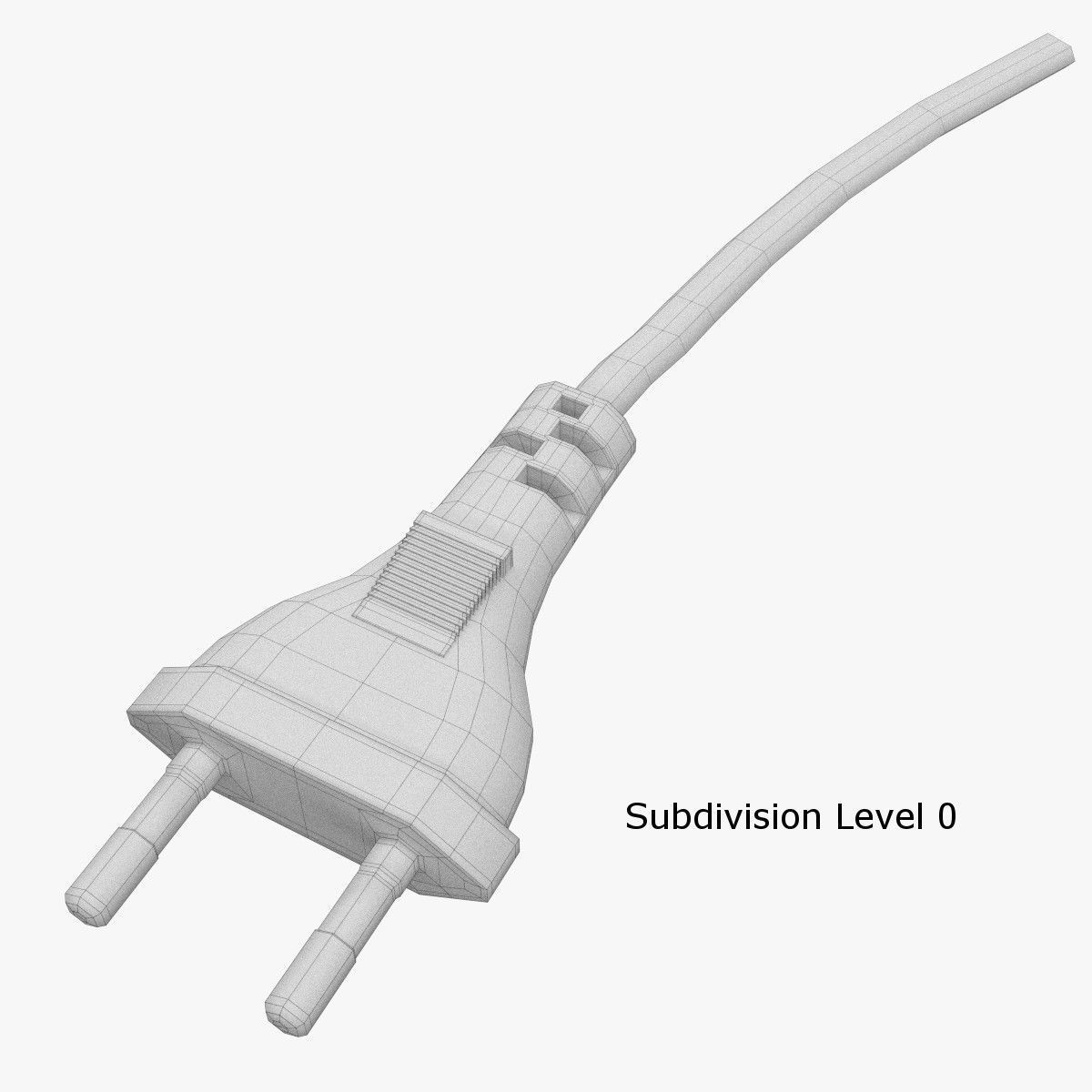 Two Pin plug 3D model_6