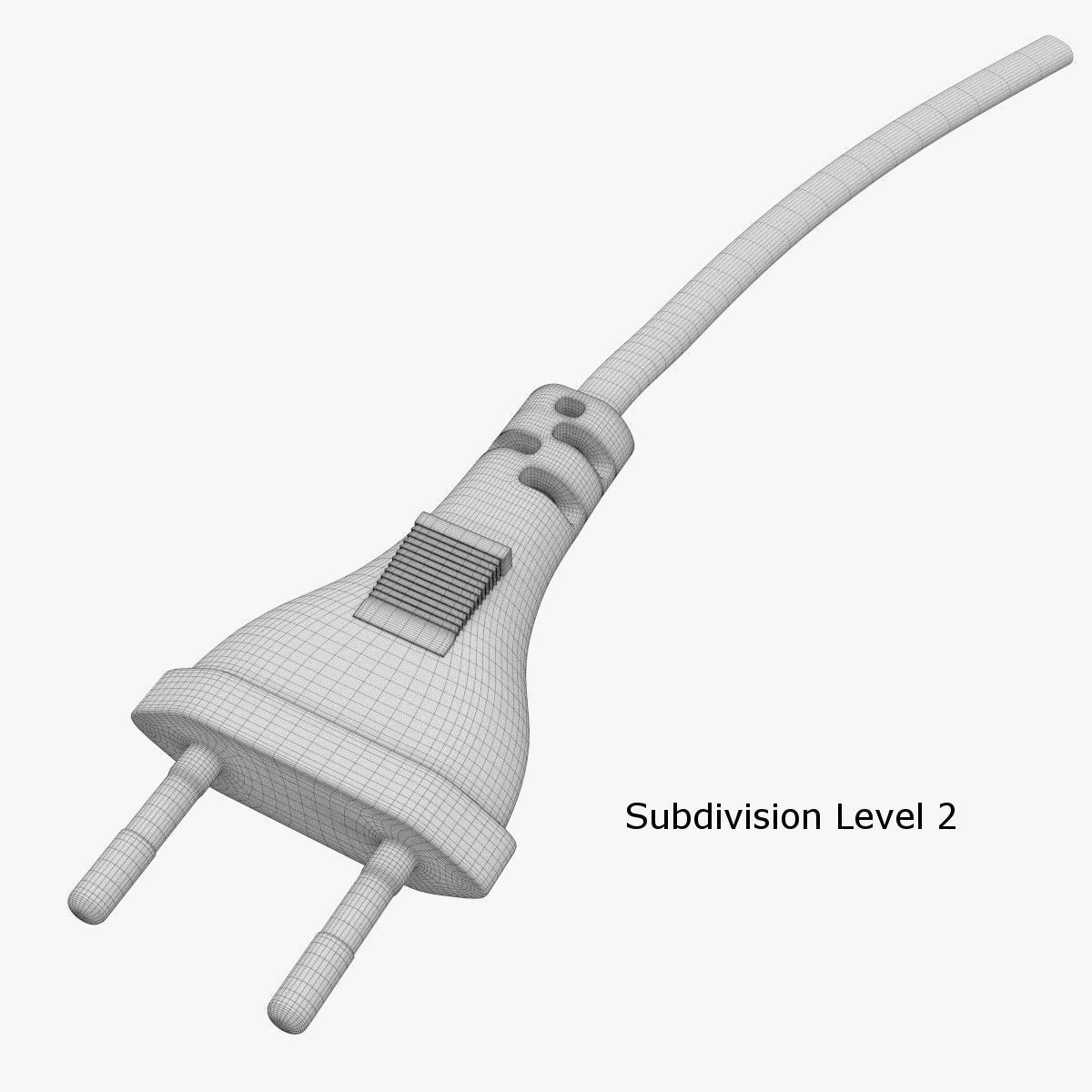 Two Pin plug 3D model_8