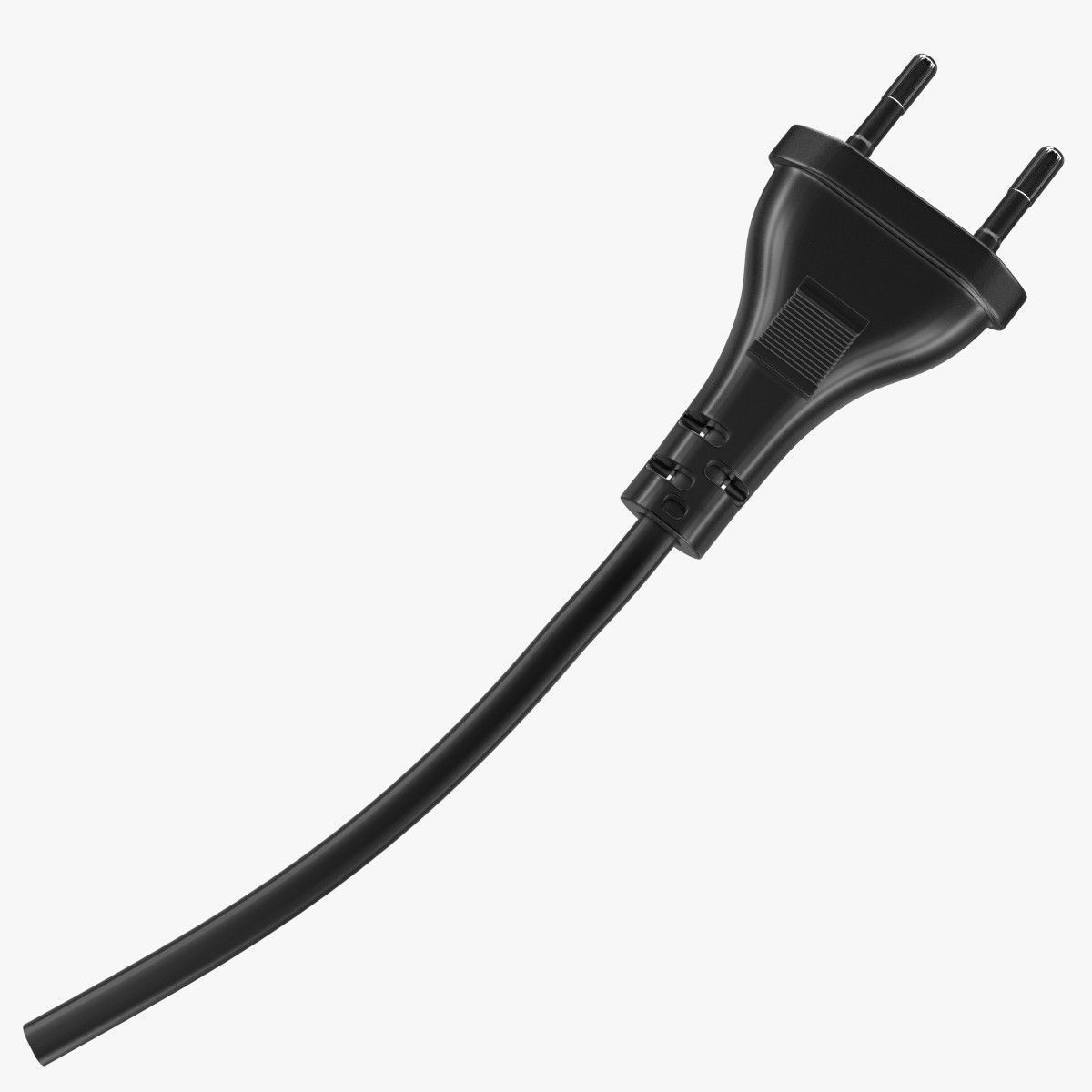 Two Pin plug 3D model_2