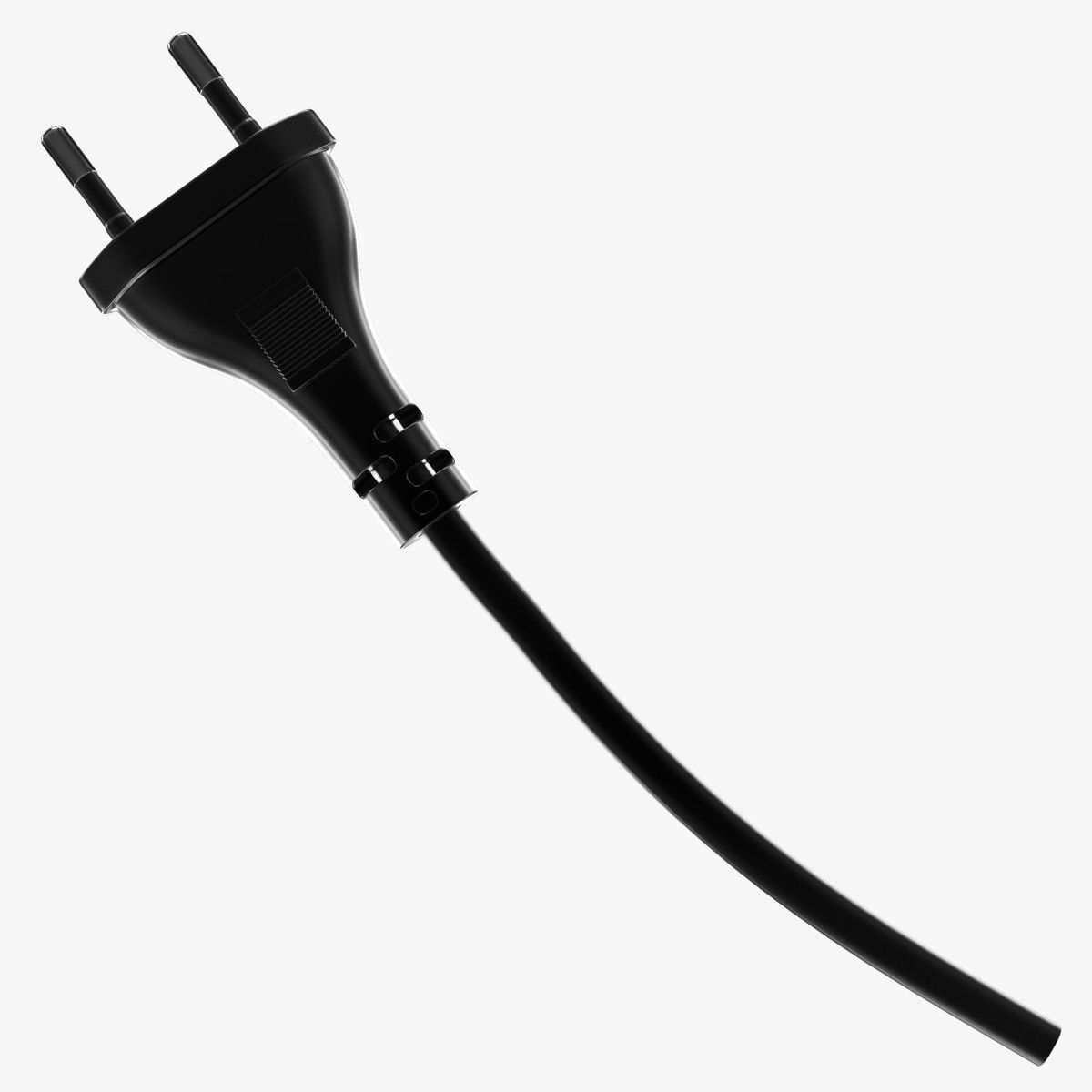 Two Pin plug 3D model_4