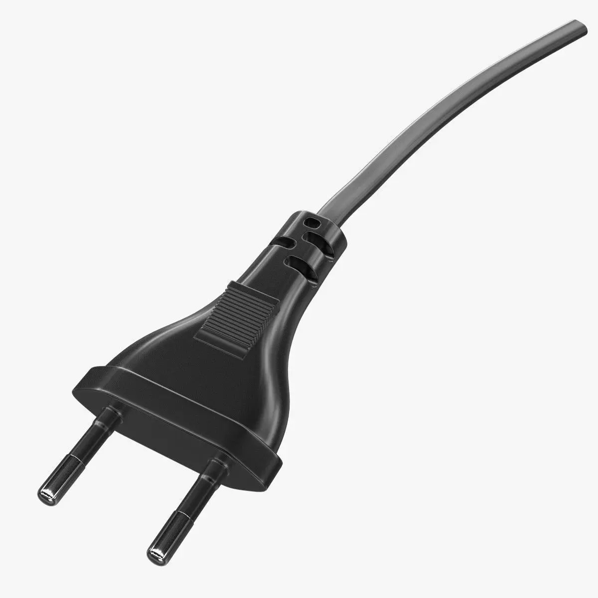 Two Pin plug 3D model_0
