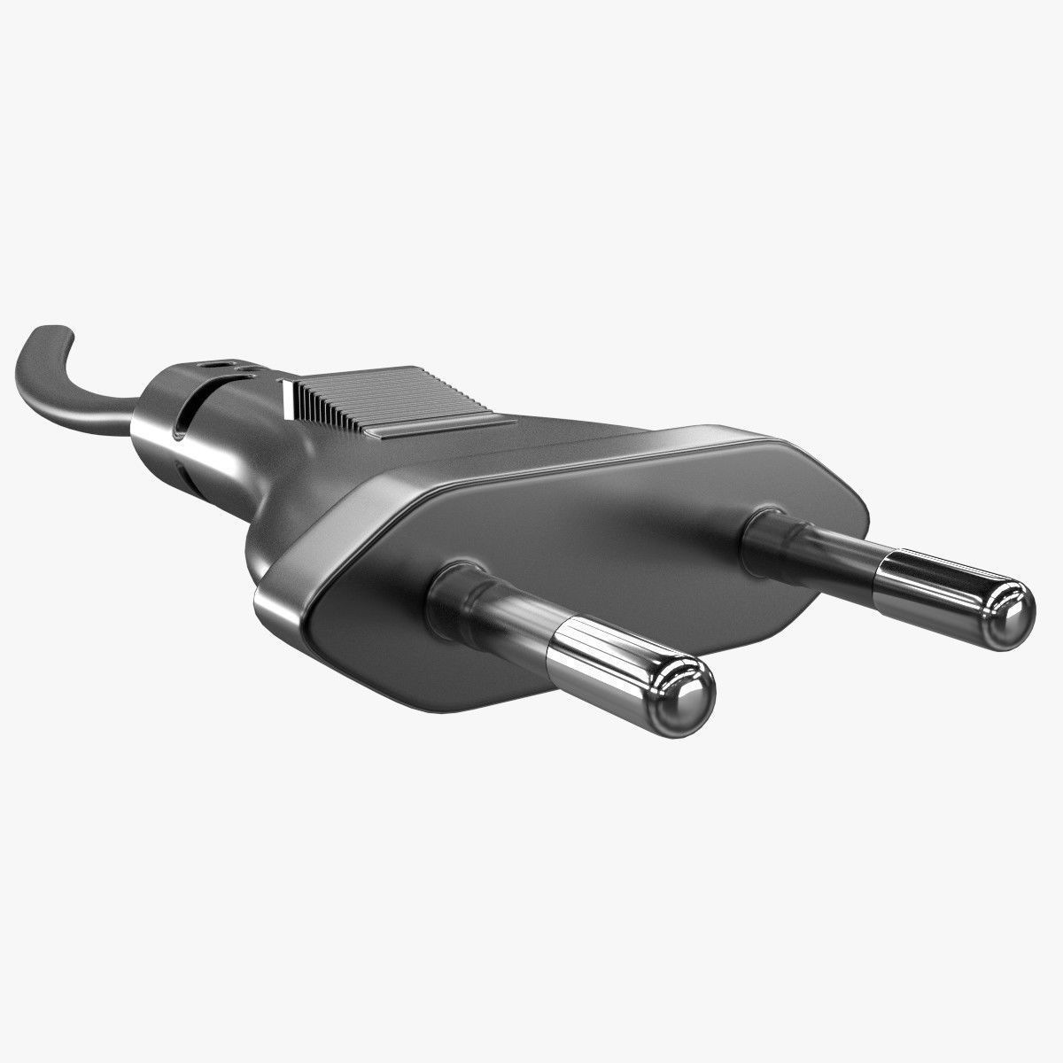 Two Pin plug 3D model_1